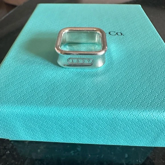 Tiffany & Co. Silver Square Band - Picture 2 of 5